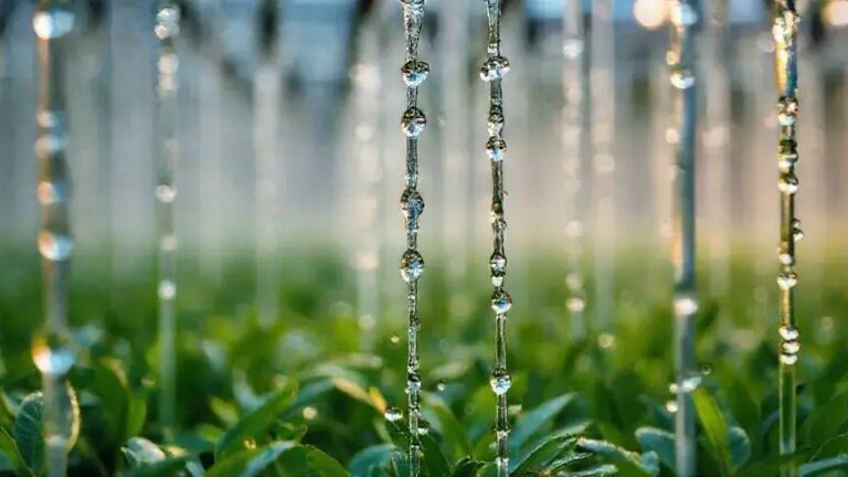 3 métodos de irrigação por gotejamento em colunas verticais com 1.6 mS/cm EC